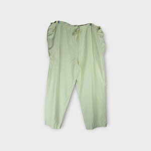 Rafaella Silk Drawstring Ankle Pants Size 3X Ivory